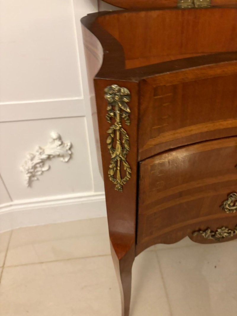 Antique Quality French Louis XV Style Marquetry Side Cabinet